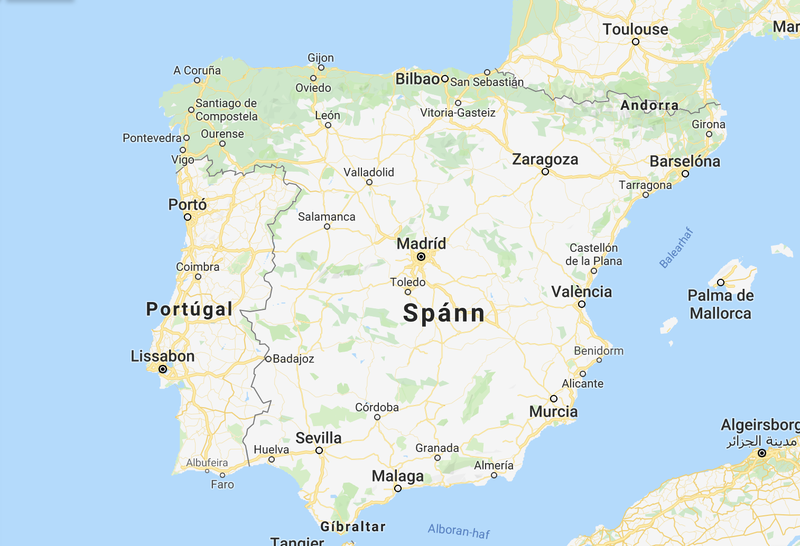 Íberíuskaginn Mynd: Google Maps