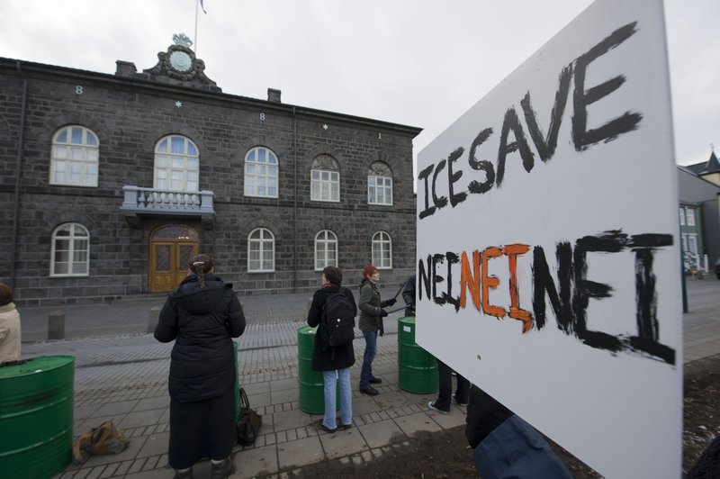 Frá mótmælum gegn Icesave.