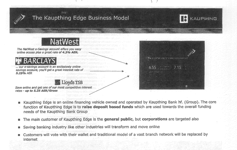 Viðskiptamódel Kaupthing Edge.