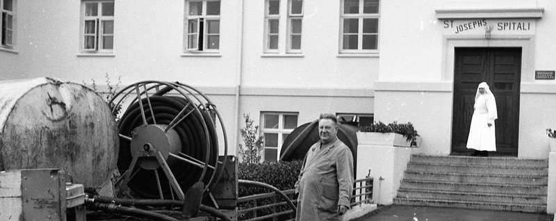 St. Jósefsspítali var undir dyggri stjórn St. Jósefssystra sem voru sívakandi. Mynd: Árni Gunnlaugsson kringum 1960