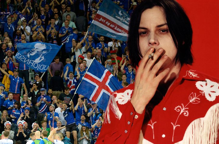 Stuðningsmenn íslenska landsliðsins hafa látið í sér heyra í stúkunni í Frakklandi. Eitt vinsælasta stuðningslagið kemur úr óvæntri átt.