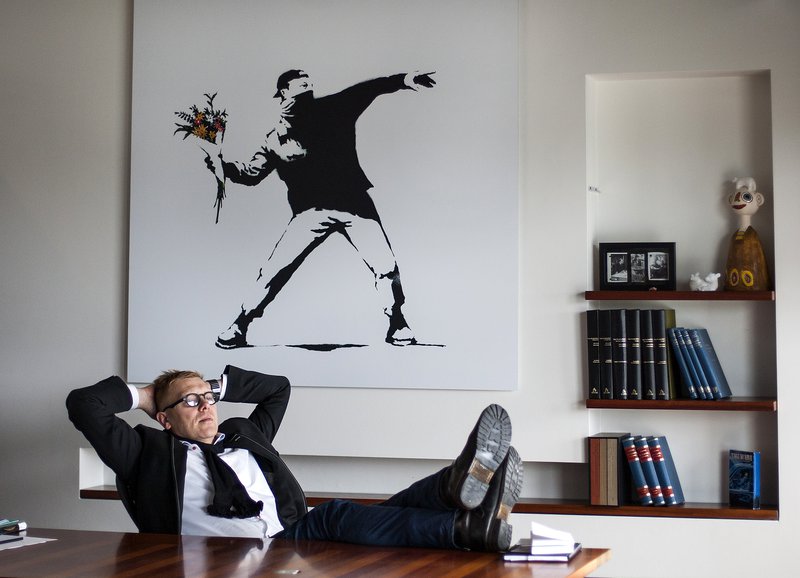 Jón Gnarr þegar hann var borgarstjóri í Reykjavík. Mynd: Birgir Þór Harðarson.