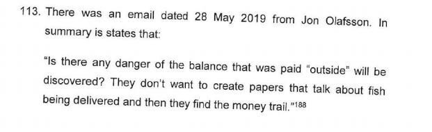 Úr greinargerð saksóknara.