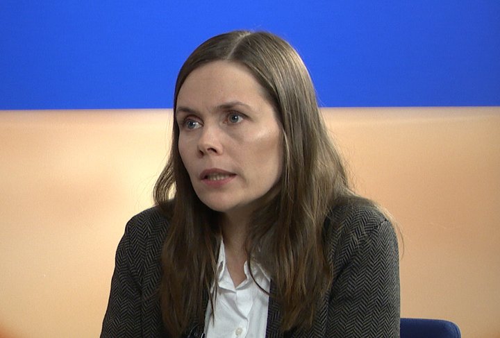 Katrín Jakobsdóttir, formaður Vinstri grænna, er með stjórnarmyndunarumboðið.