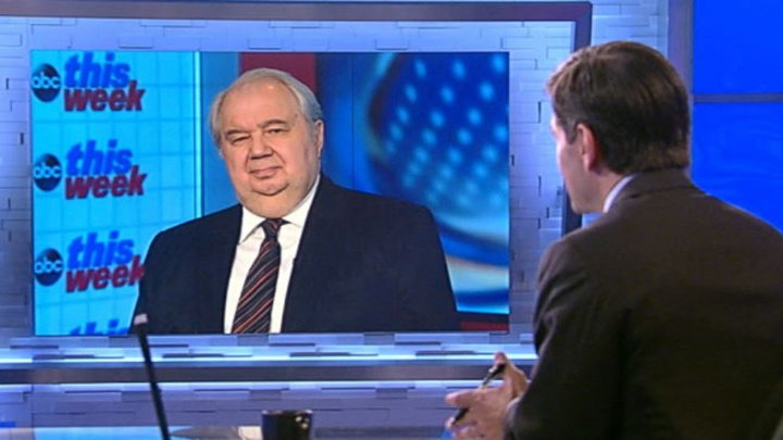 Sergey Kislyak í sjónvarpsviðtali.