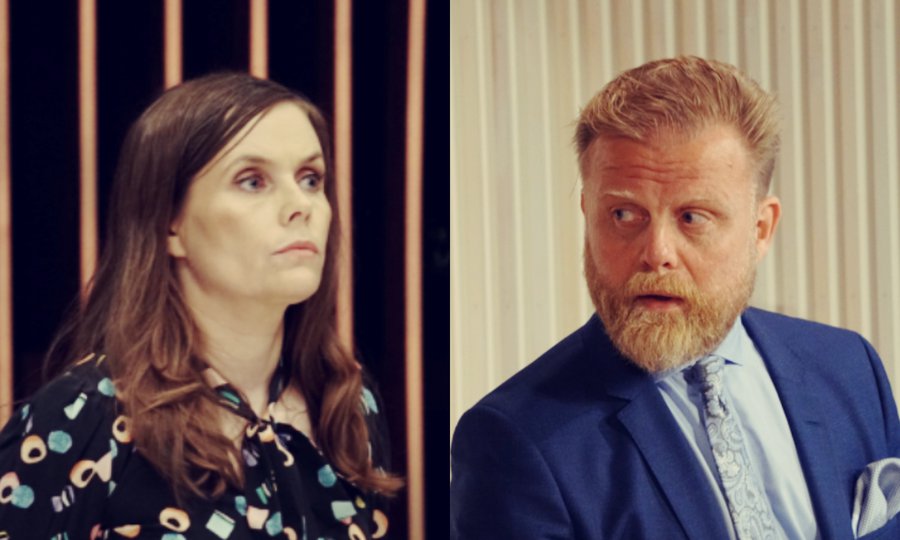Mynd: Samsett Katrín Jakobsdóttir og Ásgeir Jónsson