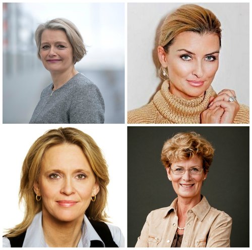 Guðrún Nordal, Linda Pétursdóttir, Þorgerður Katrín Gunnarsdóttir og Sigrún Stefánsdóttir. 