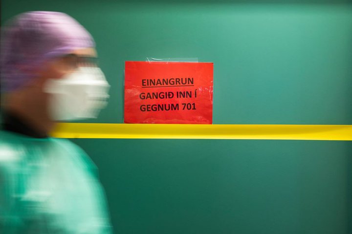 Kórónuveira Mynd: Landspítali/Þorkell Þorkelsson