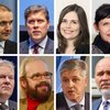 Guðni Th. Jóhannesson forseti Íslands, Bjarni Benediktsson, Katrín Jakobsdóttir, Birgitta Jónsdóttir, Sigurður Ingi Jóhannsson, Óttarr Proppé, Benedikt Jóhannesson, Logi Már Einarsson.