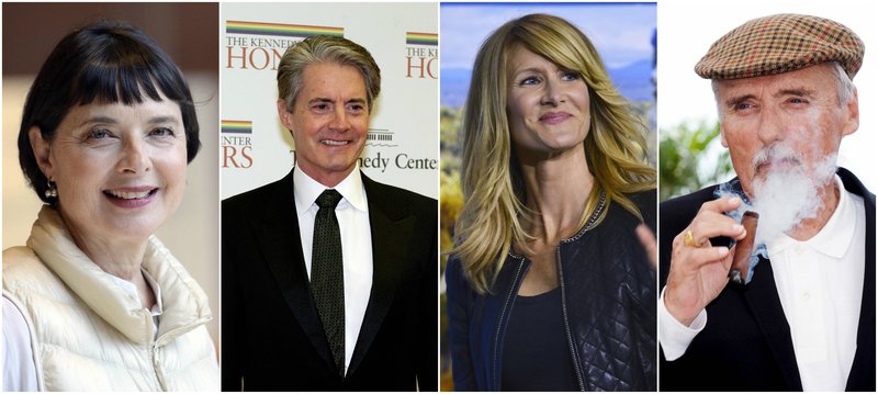 Isabella Rossellini, Kyle MacLachlan, Laura Dern og Dennis Hopper. Myndir: EPA