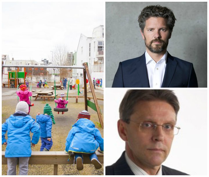 Dagur B. Eggertsson borgarstjóri Reykjavíkur og Gunnar Einarsson bæjarstjóri í Garðabæ.