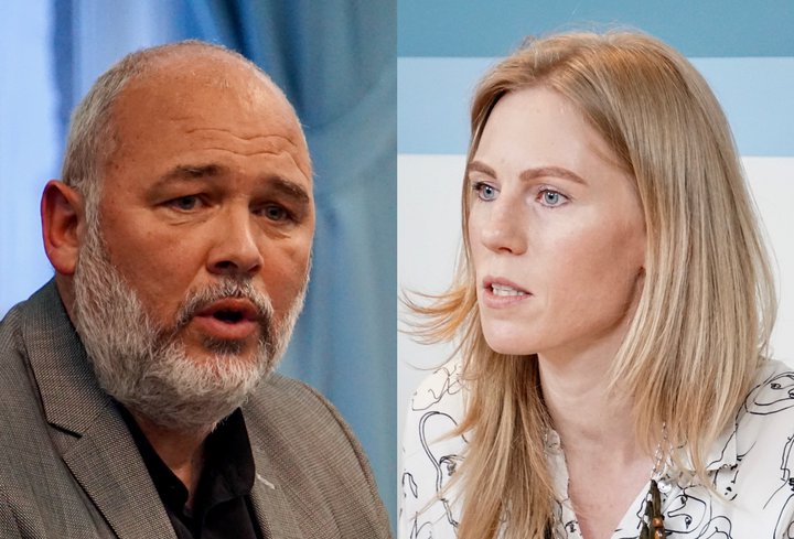 Logi Einarsson er formaður Samfylkingarinnar og Halldóra Mogensen er annar oddvita Pírata í Reykjavík í komandi kosningum.