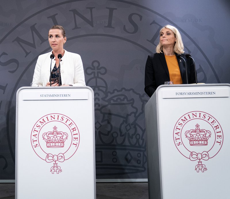 Mette Frederiksen, forsætisráðherra Danmerkur, og Trine Bramsen, varnarmálaráðherra.