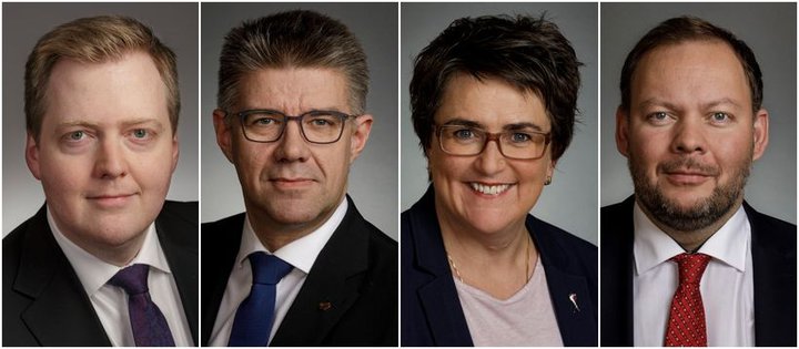 Sig­mund­ur Davíð Gunn­laugs­son, Gunn­ar Bragi Sveins­son, Anna Kol­brún Árna­dótt­ir og Bergþór Ólason.