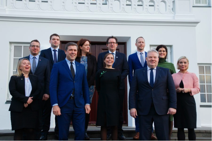 Á tröppunum á Bessastöðum þann 30. nóvember 2017. Mynd: Aðsend.