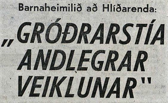 Starfsemi Vöggustofunnar að Hlíðarenda og Vöggustofu Thorvaldsensfélagsins