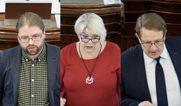 Helgi Hrafn Gunnarsson, Lilja Rafney og Birgir Ármannsson.