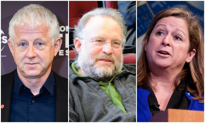(F.v.) Richard Curtis, Jerry Greenfield og Abigail Disney eru meðal þeirra milljónamæringa sem skrifa undir bréfið.