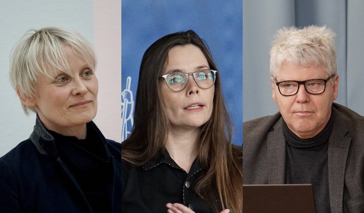 Sólveig Anna Jónsdóttir, Katrín Jakobsdóttir og Guðmundur Andri Thorsson.