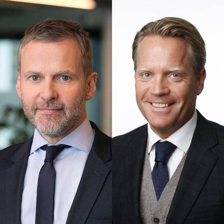 Orri Hauksson, forstjóri Símans, og Heiðar Guðjónsson, forstjóri Sýnar.