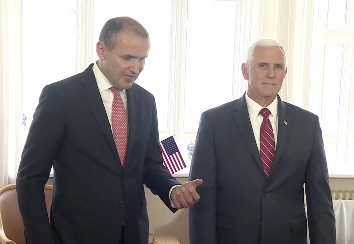 Guðni og Pence Mynd: Skjáskot/Vísir