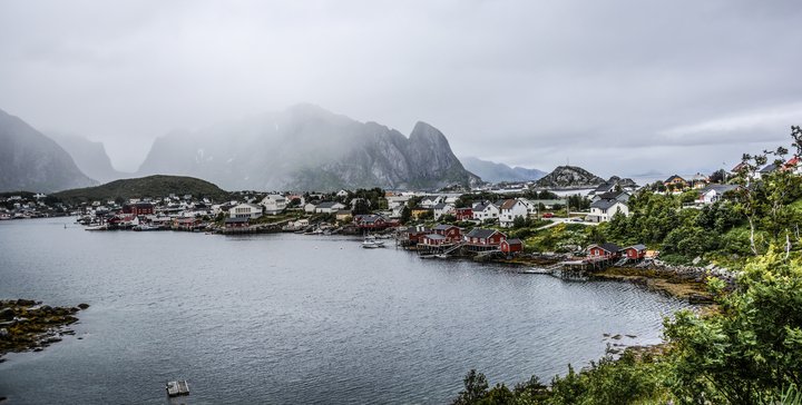 Lofoten í Noregi.