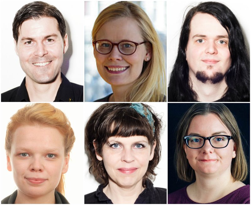 Jón Þór Ólafsson, Ásta Guðrún Helgadóttir, Arnaldur Sigurðsson, Þórhildur Sunna Ævarsdóttir, Birgitta Jónsdóttir og Olga Margrét Cilia.