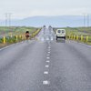 Miklir þungaflutningar um Suðurlandið fylgja vikurnáminu sem fyrirhugað er við Hafursey. Mynd af þjóðvegi 1 í Rangárvallasýslu.