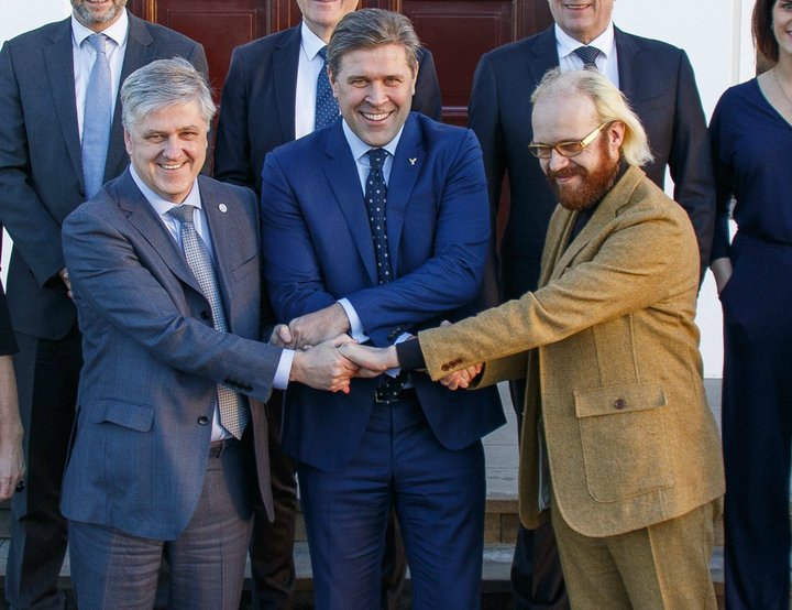 Benedikt Jóhannesson, Bjarni Benediktsson og Óttarr Proppé.