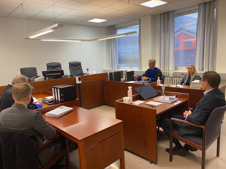 Frá aðalmeðferð málanna í Héraðsdómi Reykjavíkur í haust.