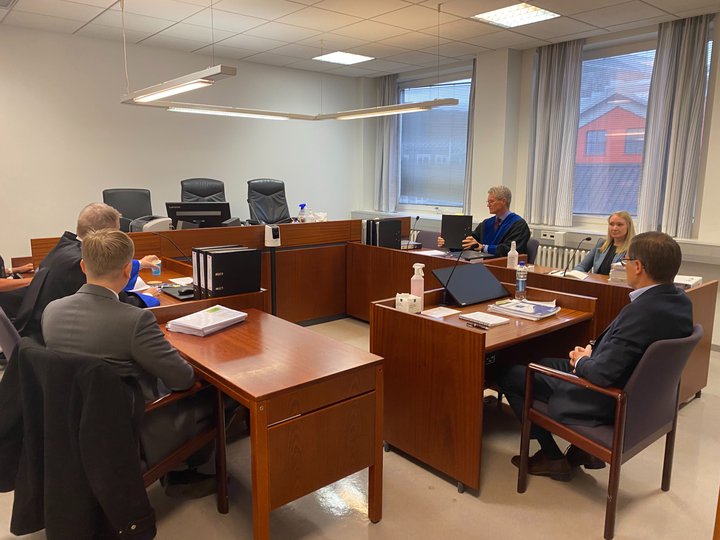 Þorsteinn Már Baldvinsson, forstjóri Samherja, í dómsal í dag.