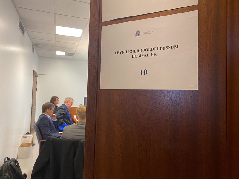 Frá aðalmeðferð málsins í dag. Mynd: Arnar Þór