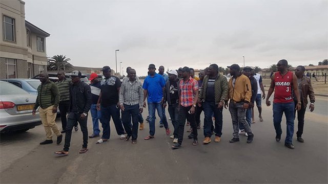 Starfsmenn á Sögu Mynd: The Namibian