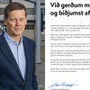 Afsökunarbeiðnin sem birtist í Fréttablaðinu og Morgunblaðinu í morgun. Undir hana skrifar Þorsteinn Már Baldvinsson, forstjóri Samherja.