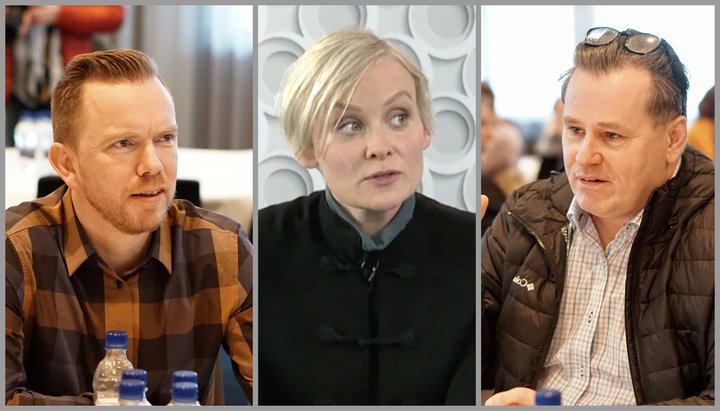 Ragnar Þór, Sólveig Anna og Vilhjálmur.