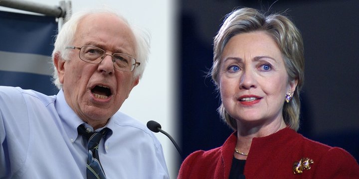 Sanders og Hillary