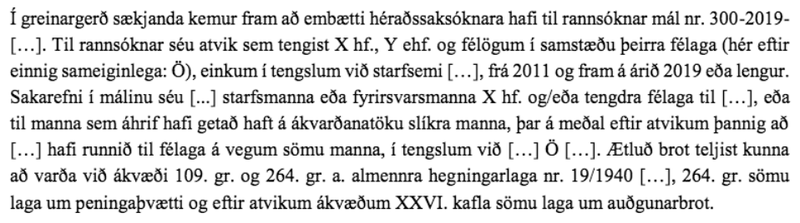 Úr úrskurði Héraðsdóms Reykjavíkur.