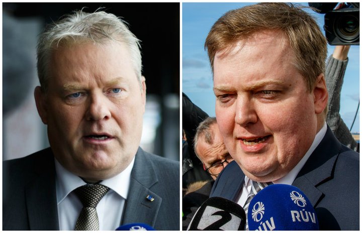 Sigurður Ingi Jóhannsson forsætisráðherra og Sigmundur Davíð Gunnlaugsson, formaður Framsóknarflokksins.