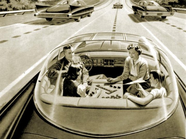 Hugmyndin um sjálfkeyrandi bíla er fjarri því að vera ný.