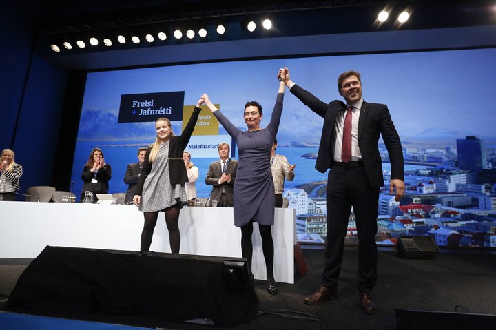 Bjarni Benediktsson, Ólöf Nordal og Áslaug Arna Sigurbjörnsdóttir fara fyrir Sjálfstæðisflokkinum í kosningunum í lok mánaðar.