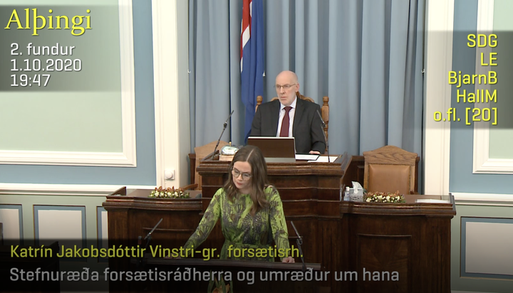 Katrín Jakobsdóttir, forsætisráðherra.