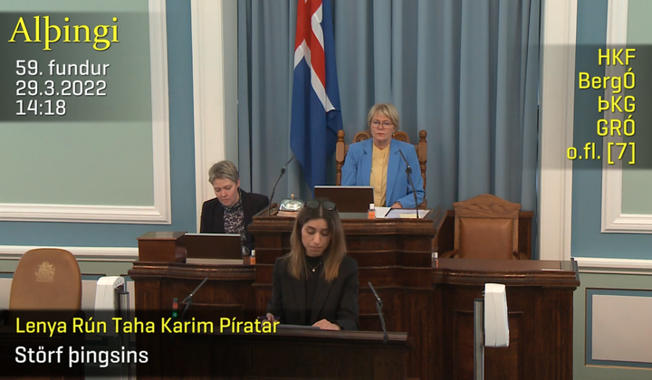 Lenya Rún Taha Karim varaþingmaður Pírata.