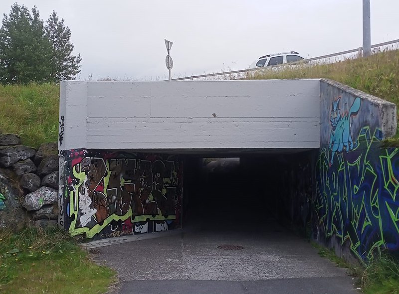 Svona líta undirgöngin út þessa dagana. Mynd: Ólafur Ólafsson