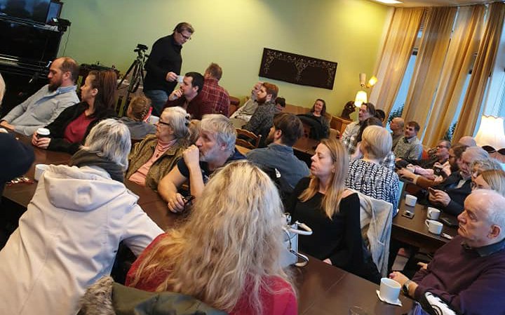 Af vetrarfundi Sósíalistaflokks Íslands sem fór fram í Dósaverksmiðjunni í Borgartúni í janúar 2020.