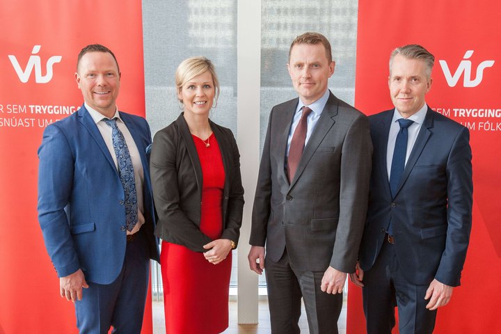 Stjórn VÍS hefur samþykkt að stefna að breytingu á fjármagnsskipan sem yrði í takt við það sem þekkist hjá tryggingafélögum á hinum Norðurlöndunum. Á myndina vantar Helgu Hlín Hákonardóttur, nýjan stjórnarformann VÍS.