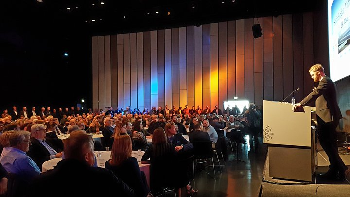 Frá stofnfundi Viðreisnar í Hörpu í lok maí.