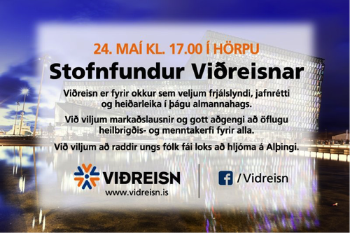 Auglýsing fyrir stofnfund Viðreisnar.