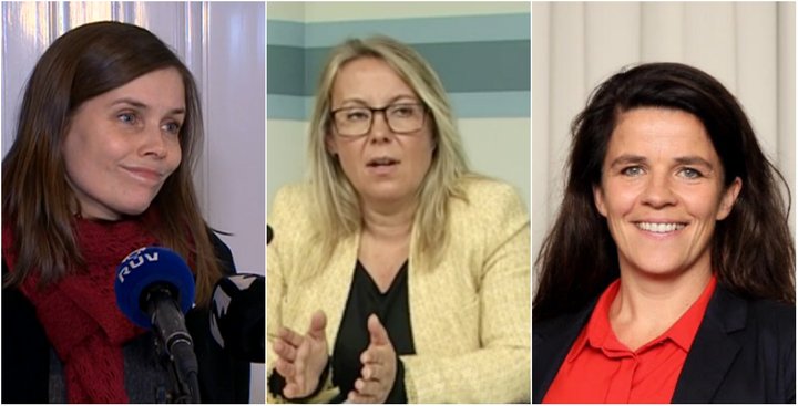 Katrín Jakobsdóttir, Sigríður Á. Andersen og Helga Vala Helgadóttir.