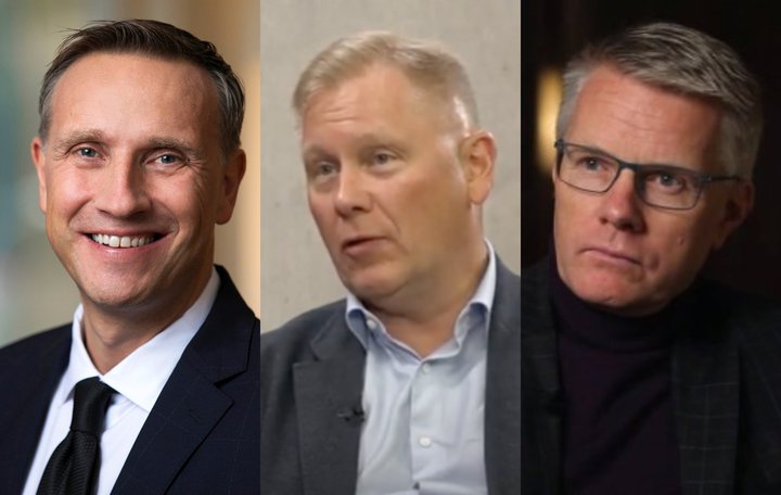 Þórður Már Jóhannesson, Ari Edwald og Hreggviður Jónsson.