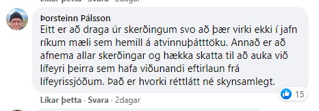 Innlegg Þorsteins Pálssonar.